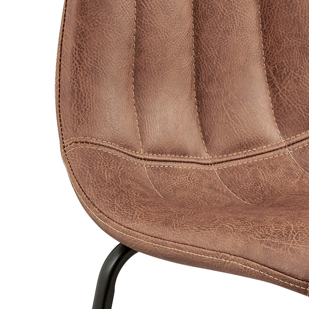Robert Faux Leather Counter Stool - Umber Brown - view 9