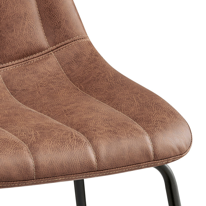 Robert Faux Leather Counter Stool - Umber Brown - view 8