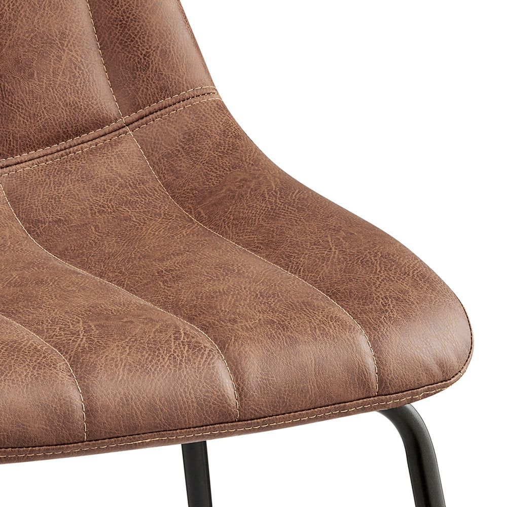 Robert Faux Leather Counter Stool - Umber Brown - view 8