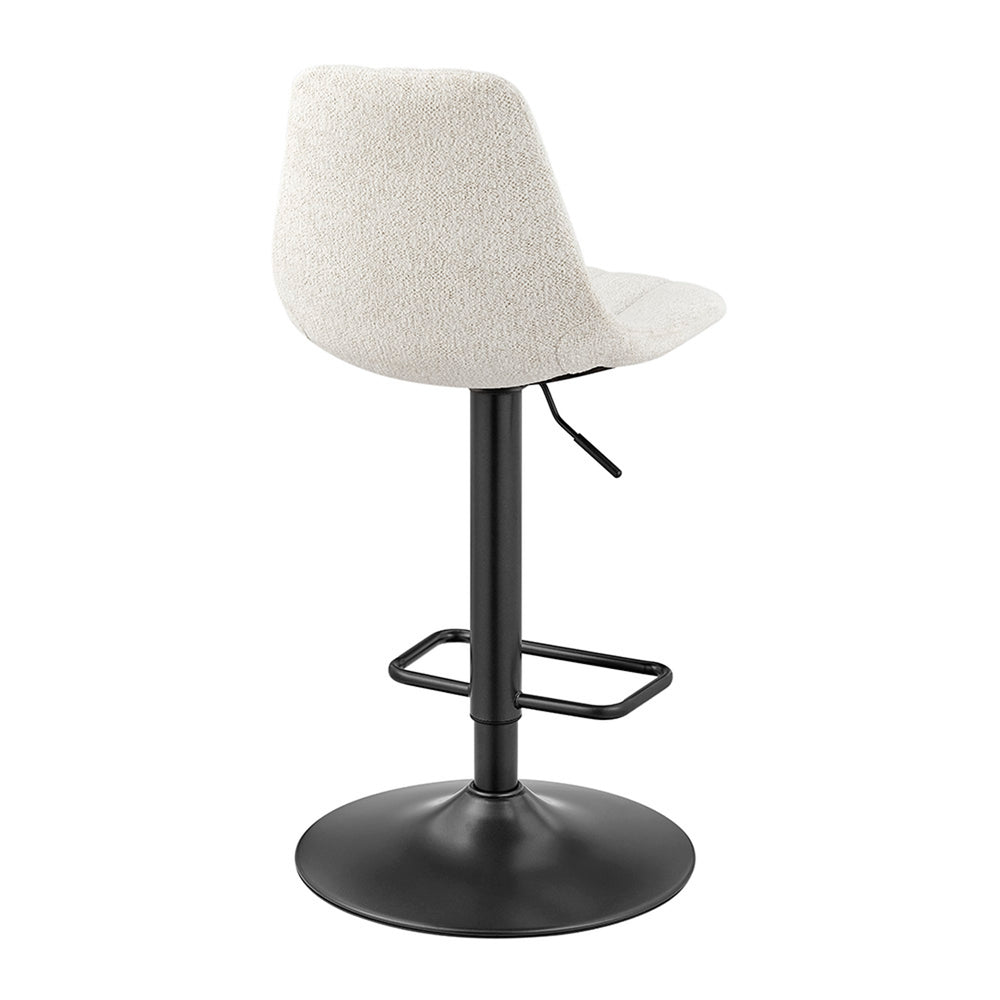 Robert Boucle Gaslift Swivel Bar Stool - Posh Ivory - view 6