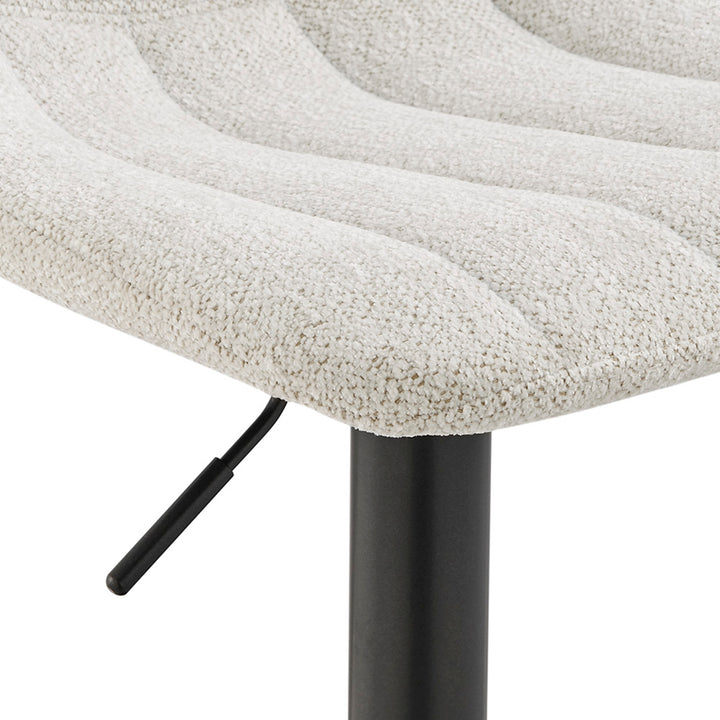 Robert Boucle Gaslift Swivel Bar Stool - Posh Ivory - view 10