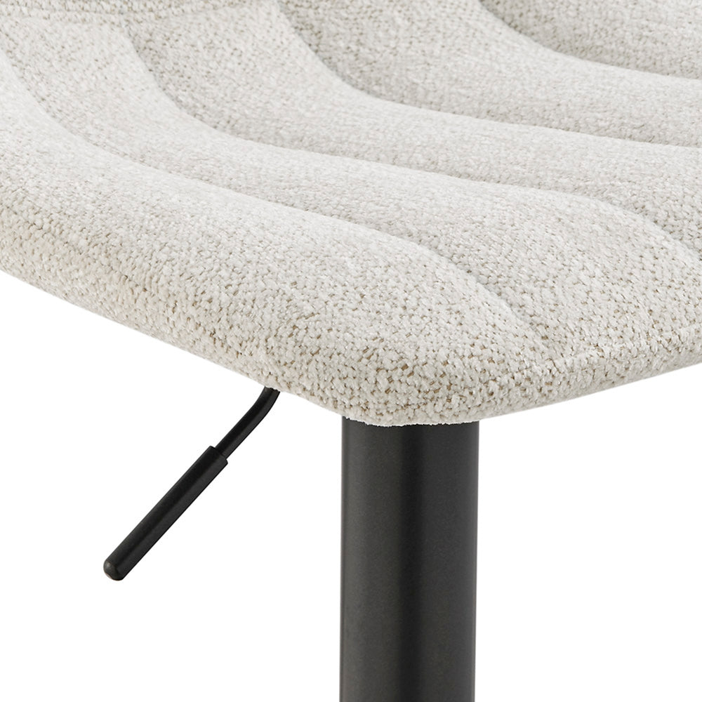 Robert Boucle Gaslift Swivel Bar Stool - Posh Ivory - view 10