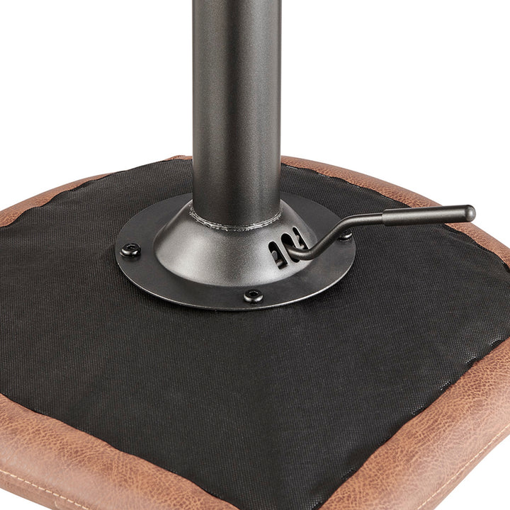 Robert Faux Leather Gaslift Swivel Bar Stool - Umber Brown - view 12