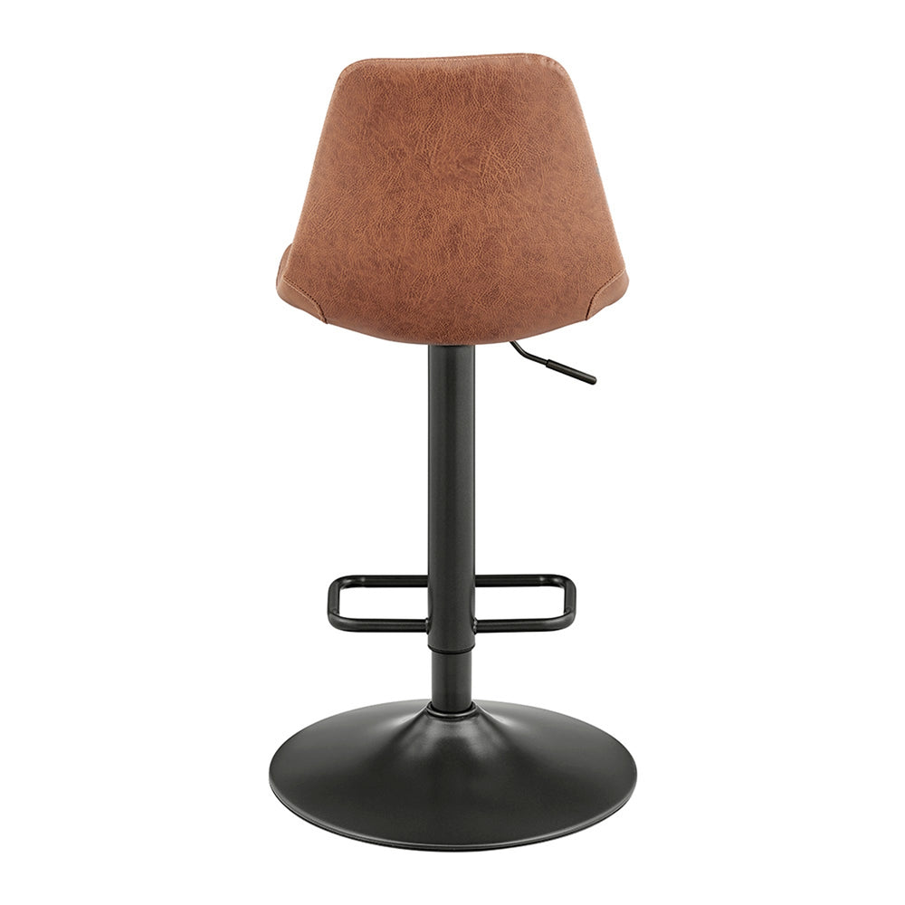 Robert Faux Leather Gaslift Swivel Bar Stool - Umber Brown - view 5