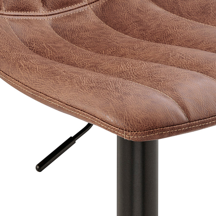Robert Faux Leather Gaslift Swivel Bar Stool - Umber Brown - view 10