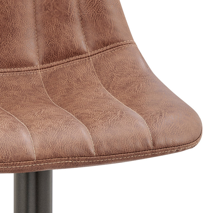 Robert Faux Leather Gaslift Swivel Bar Stool - Umber Brown - view 9