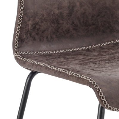 Jayden Faux Leather Low Back Counter Stool