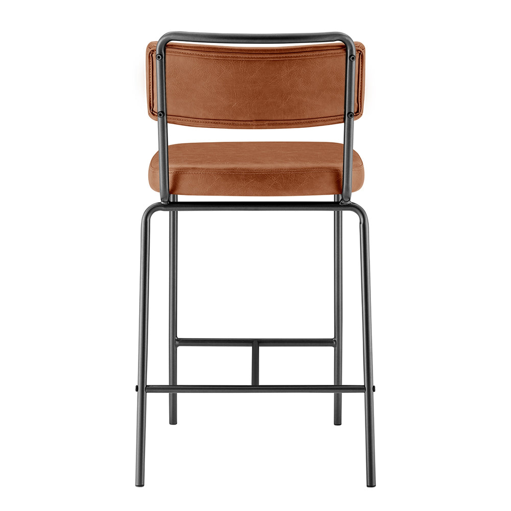 Zander Faux Leather Counter Stool - Toasted Caramel - view 6