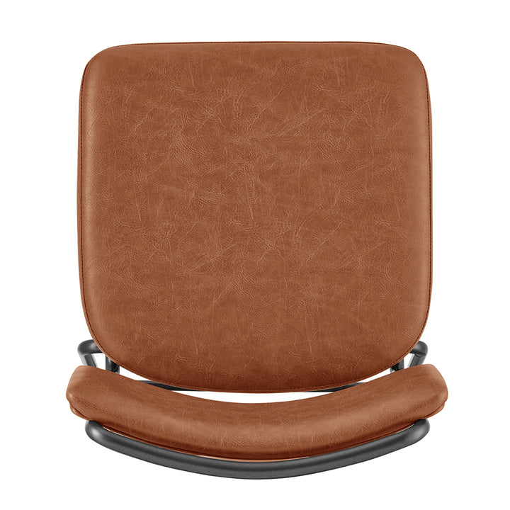 Zander Faux Leather Counter Stool - Toasted Caramel - view 8