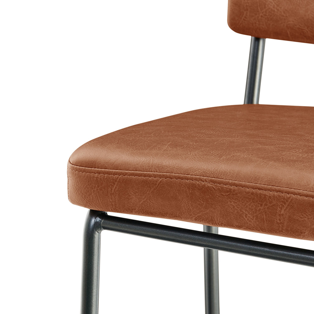 Zander Faux Leather Counter Stool - Toasted Caramel - view 10