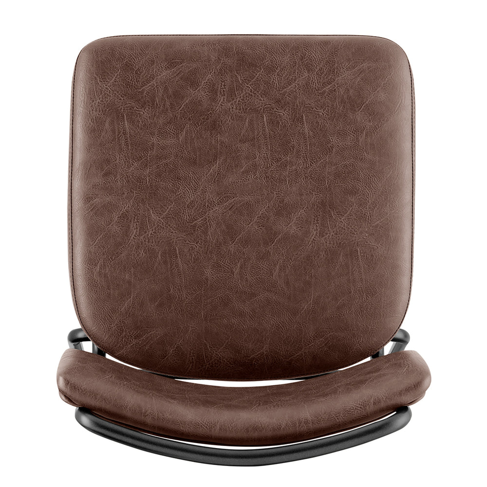 Zander Faux Leather Counter Stool - Toasted Dark Brown - view 8