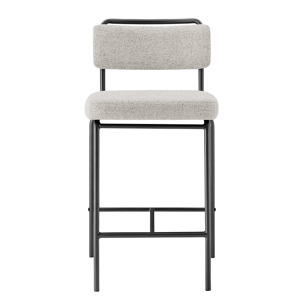 Zander Chenille Counter Stool - Pebbled Cream - view 4