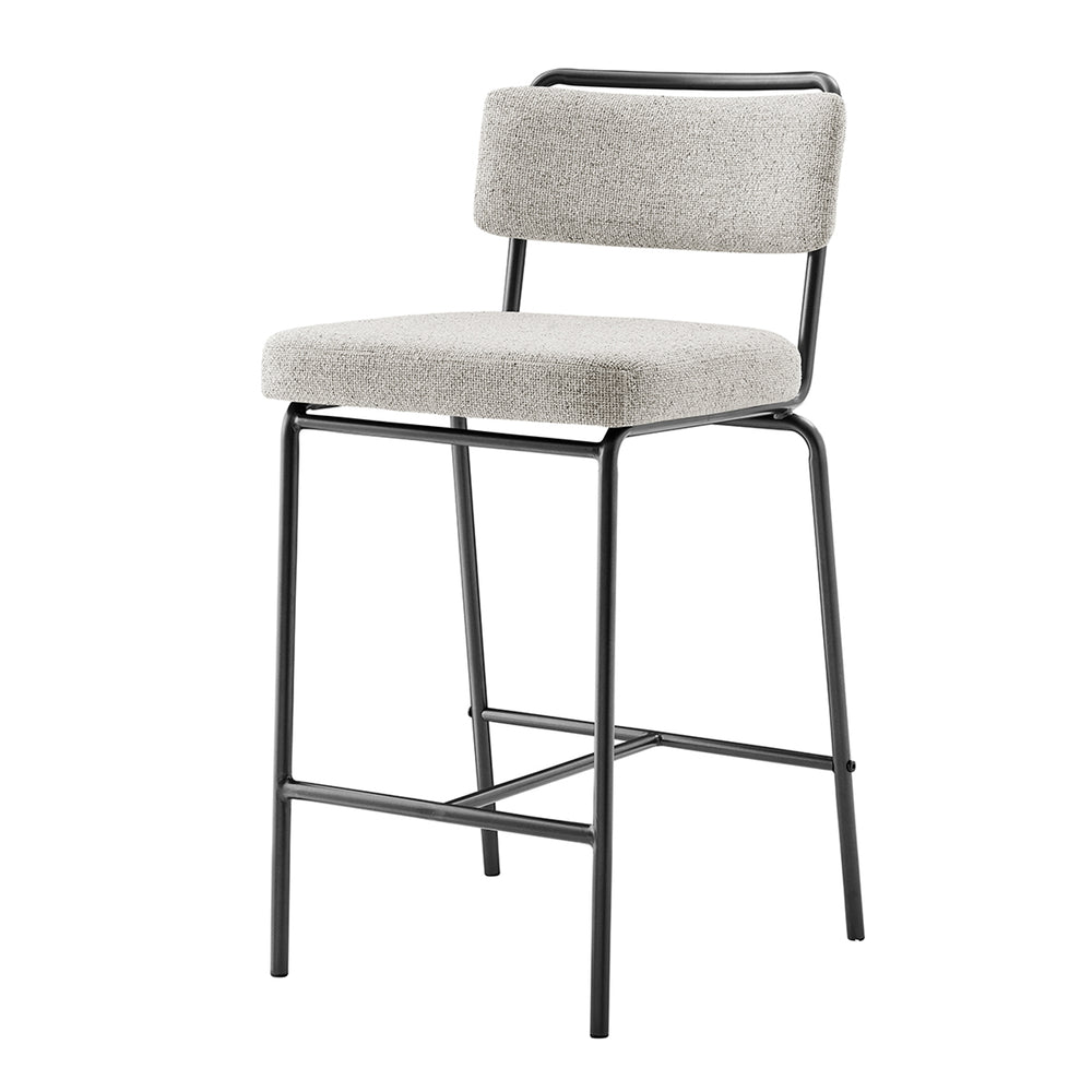 Zander Chenille Counter Stool - Pebbled Cream