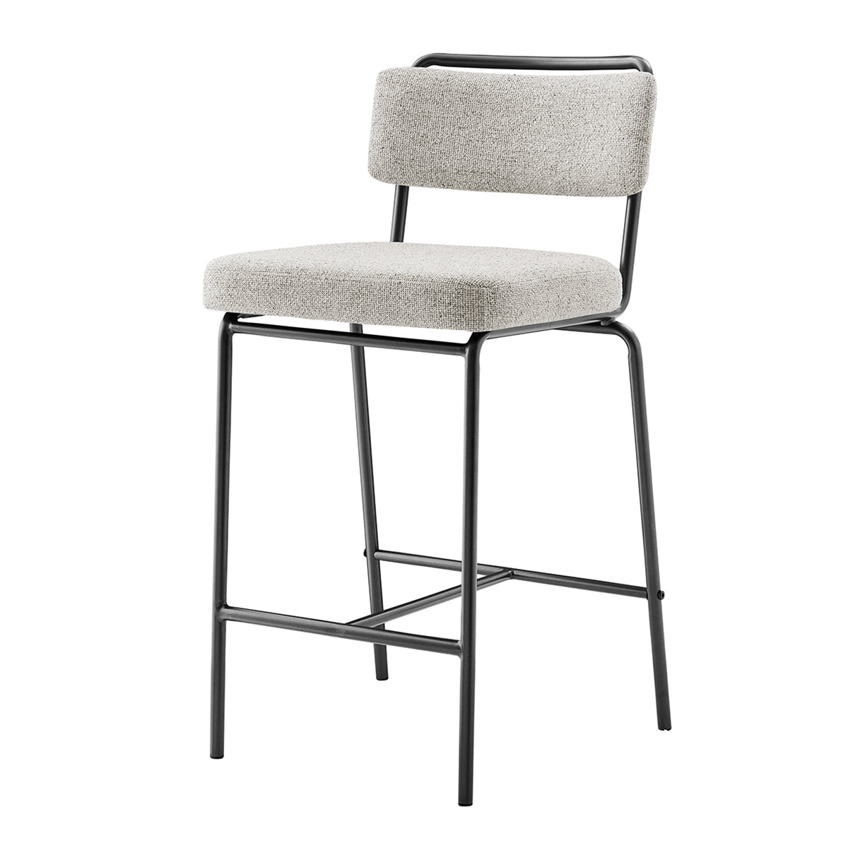 Zander Chenille Counter Stool - Pebbled Cream