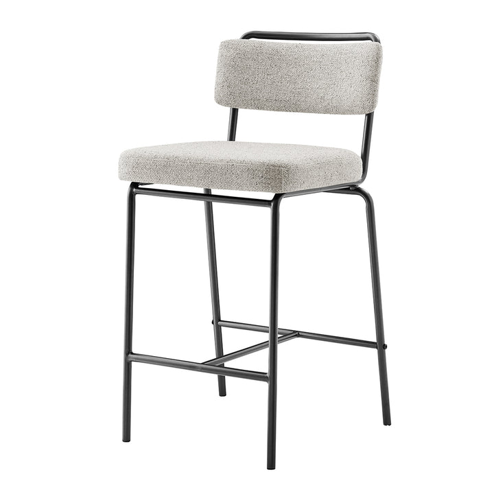 Zander Chenille Counter Stool - Pebbled Cream