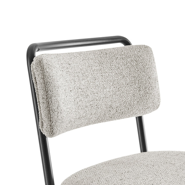 Zander Chenille Counter Stool - Pebbled Cream - view 9