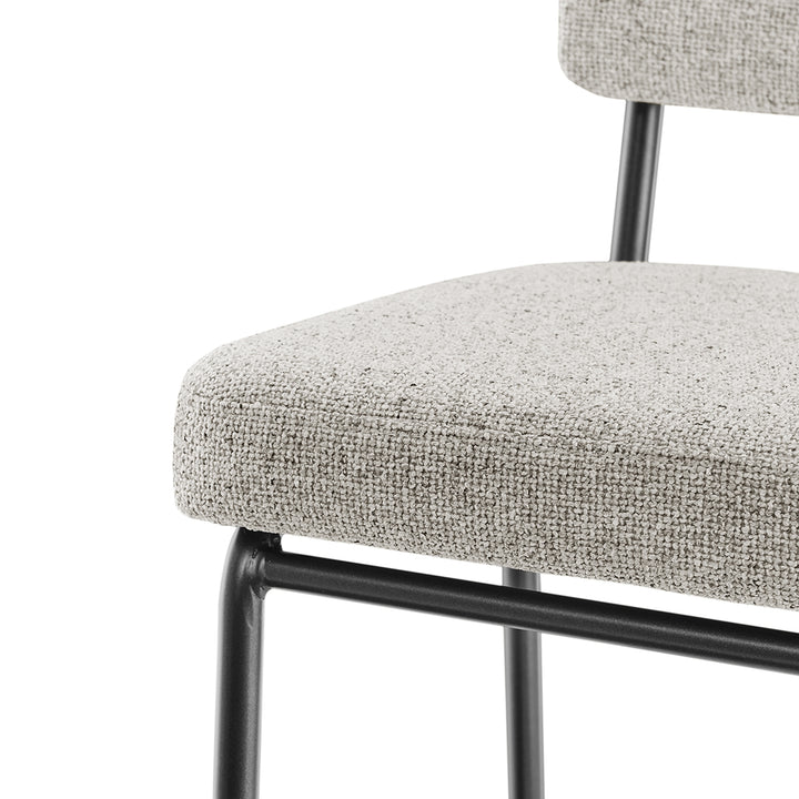 Zander Chenille Counter Stool - Pebbled Cream - view 10