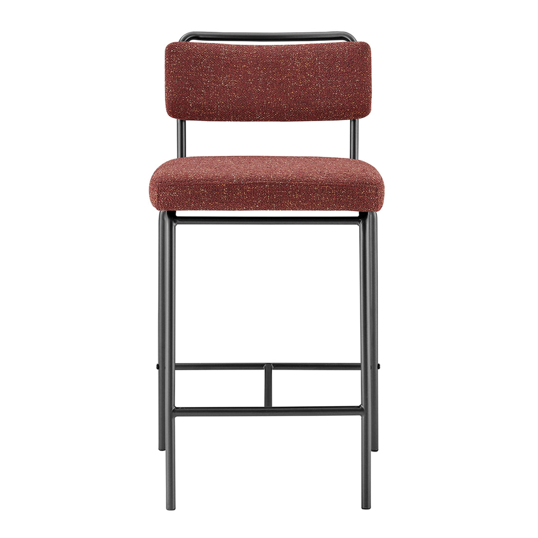 Zander Chenille Counter Stool - Pebbled Terracotta - view 4