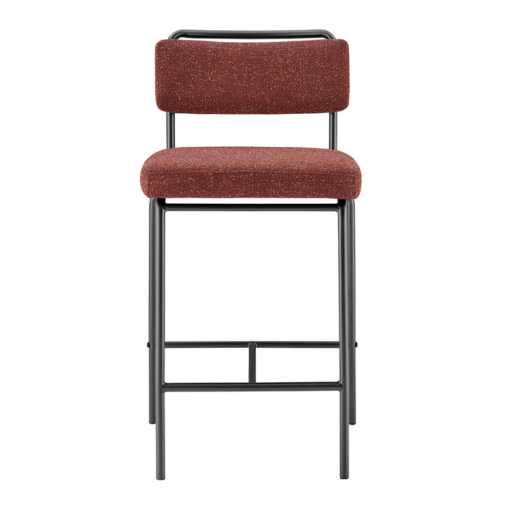 Zander Chenille Counter Stool - Pebbled Terracotta - view 4