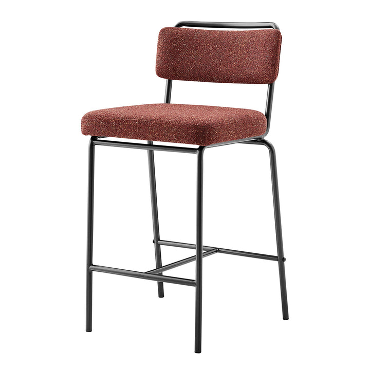 Zander Chenille Counter Stool - Pebbled Terracotta
