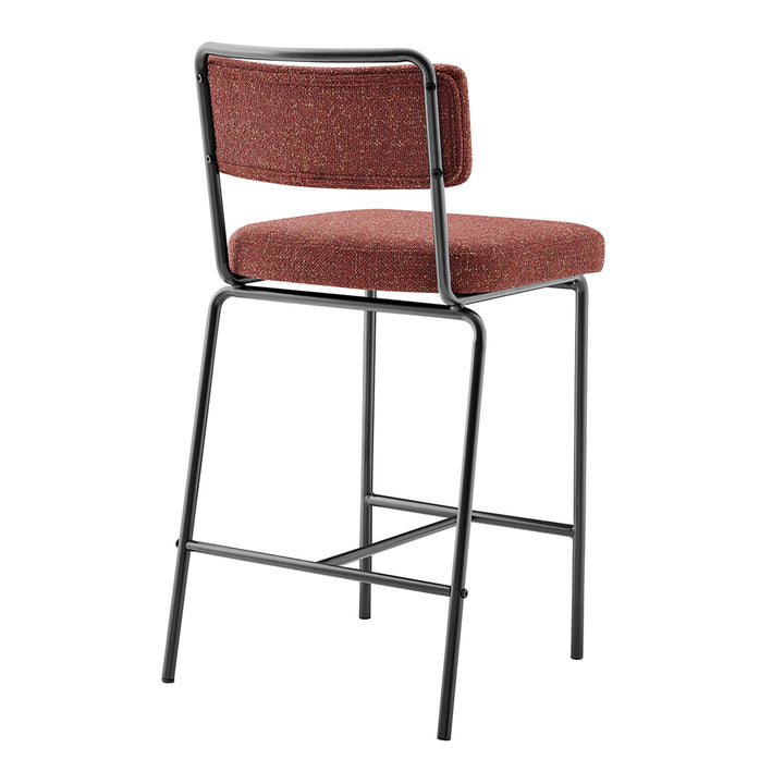 Zander Chenille Counter Stool - Pebbled Terracotta - view 7