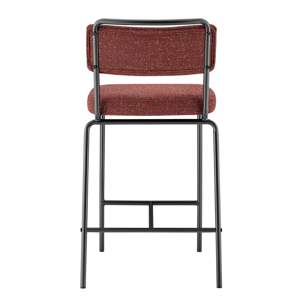 Zander Chenille Counter Stool - Pebbled Terracotta - view 6