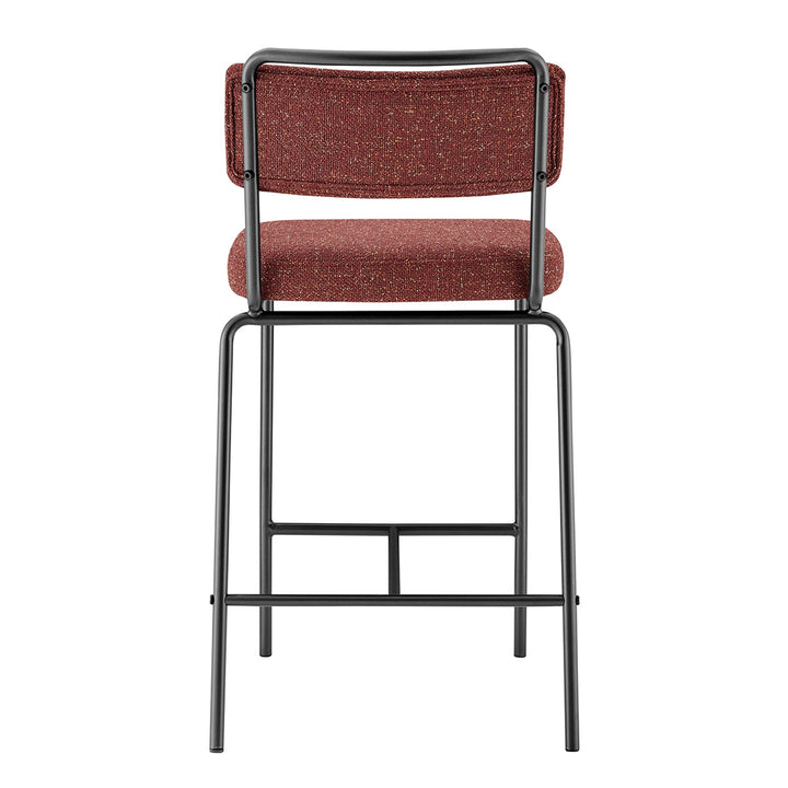Zander Chenille Counter Stool - Pebbled Terracotta - view 6