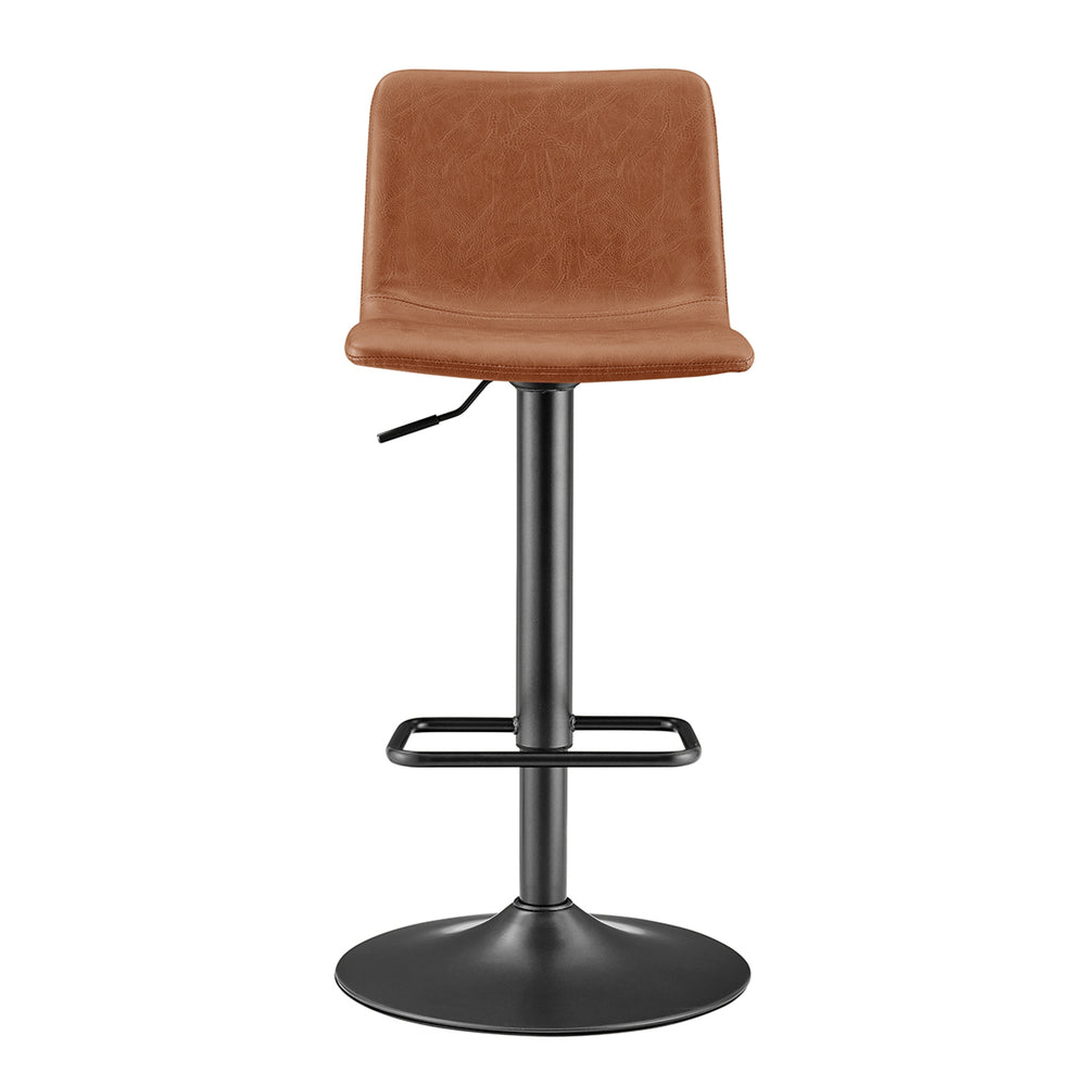 Bruce Faux Leather Gaslift Swivel Bar Stool - Toasted Caramel - view 4