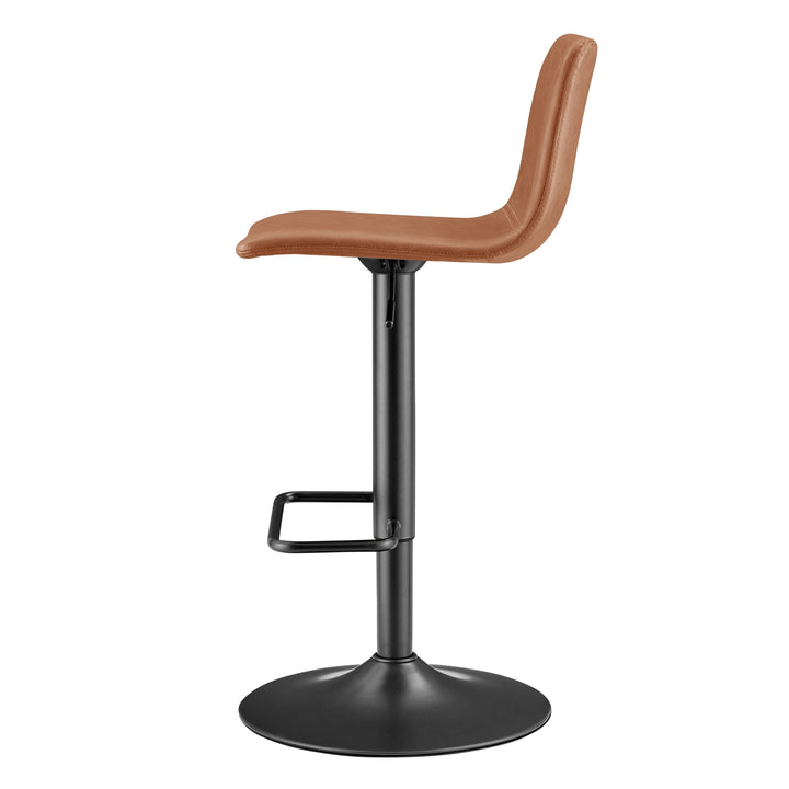 Bruce Faux Leather Gaslift Swivel Bar Stool - Toasted Caramel - view 5