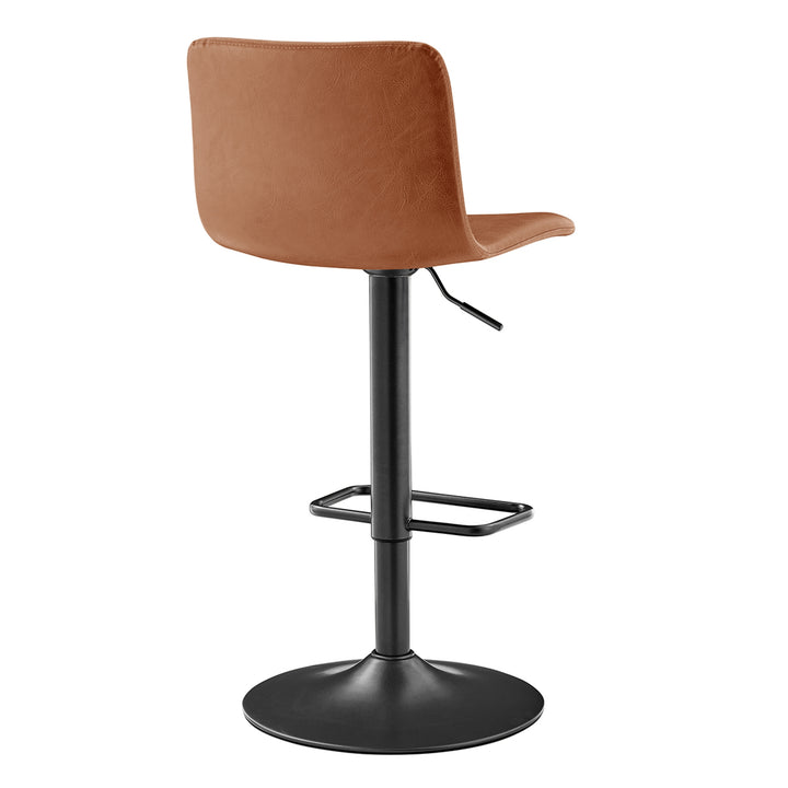 Bruce Faux Leather Gaslift Swivel Bar Stool - Toasted Caramel - view 7