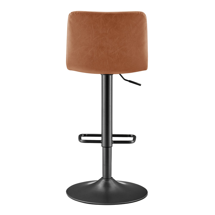 Bruce Faux Leather Gaslift Swivel Bar Stool - Toasted Caramel - view 6