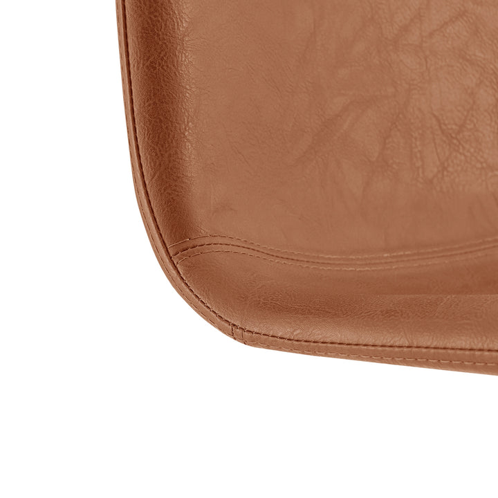 Bruce Faux Leather Gaslift Swivel Bar Stool - Toasted Caramel - view 9