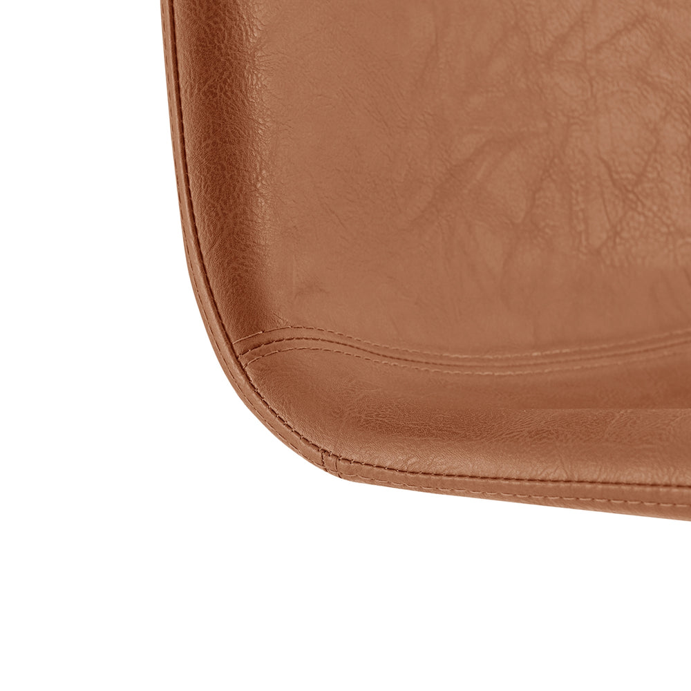 Bruce Faux Leather Gaslift Swivel Bar Stool - Toasted Caramel - view 9