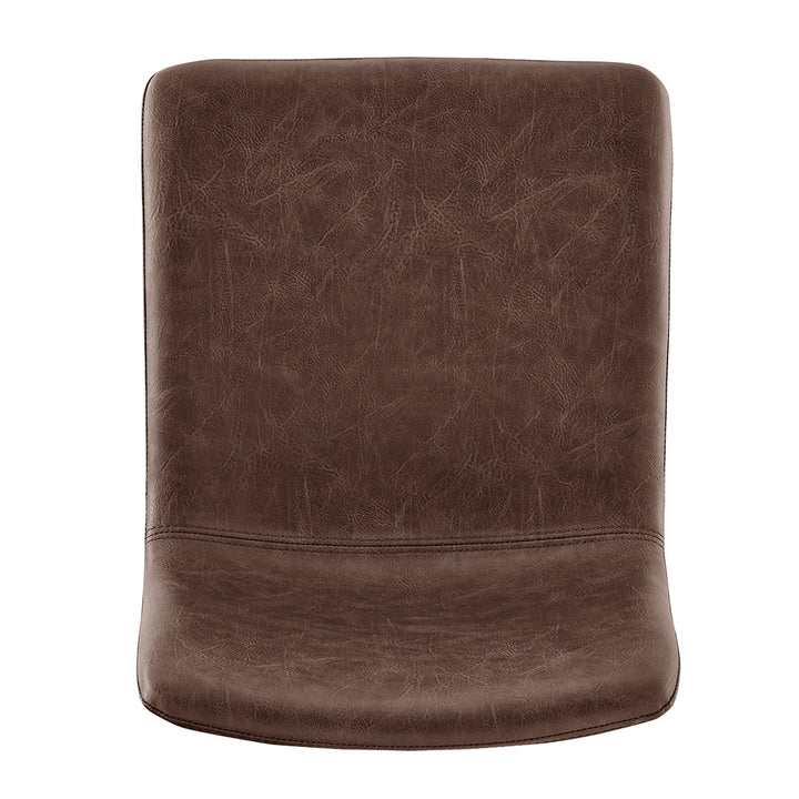 Bruce Faux Leather Gaslift Swivel Bar Stool - Toasted Dark Brown - view 8
