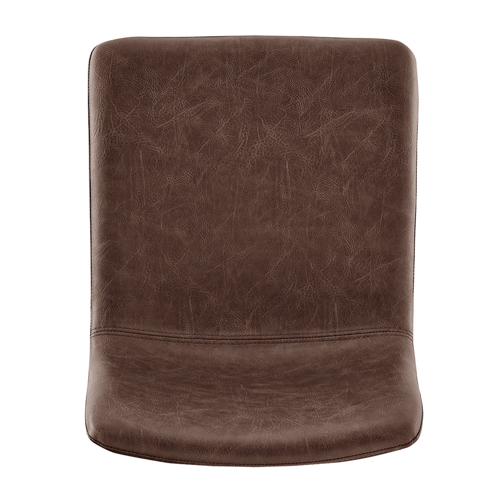 Bruce Faux Leather Gaslift Swivel Bar Stool - Toasted Dark Brown - view 8