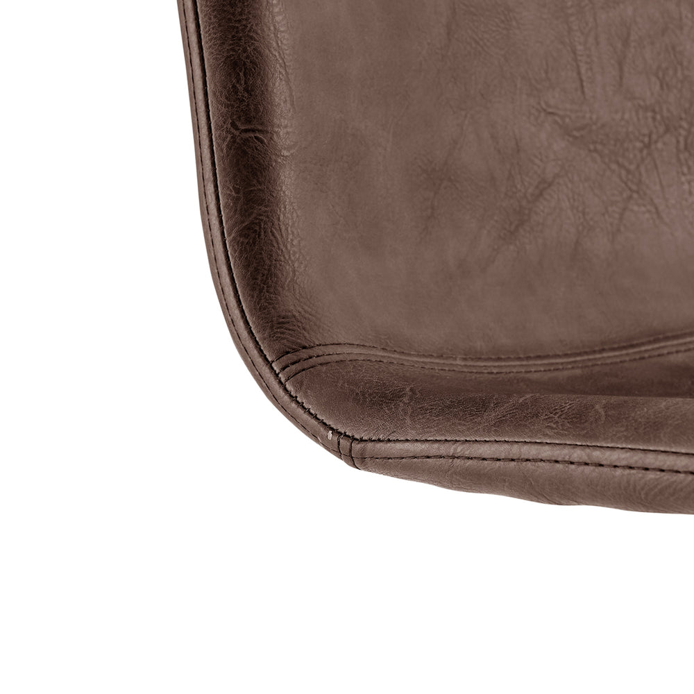 Bruce Faux Leather Gaslift Swivel Bar Stool - Toasted Dark Brown - view 9