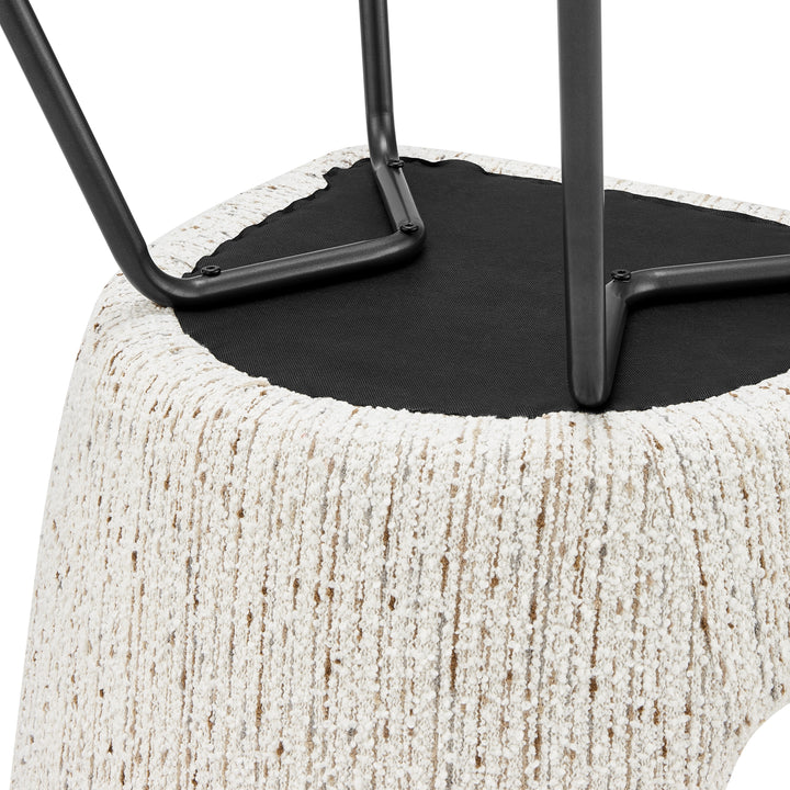Katrisa Boucle Dining Side Chair - Zenith White - view 12