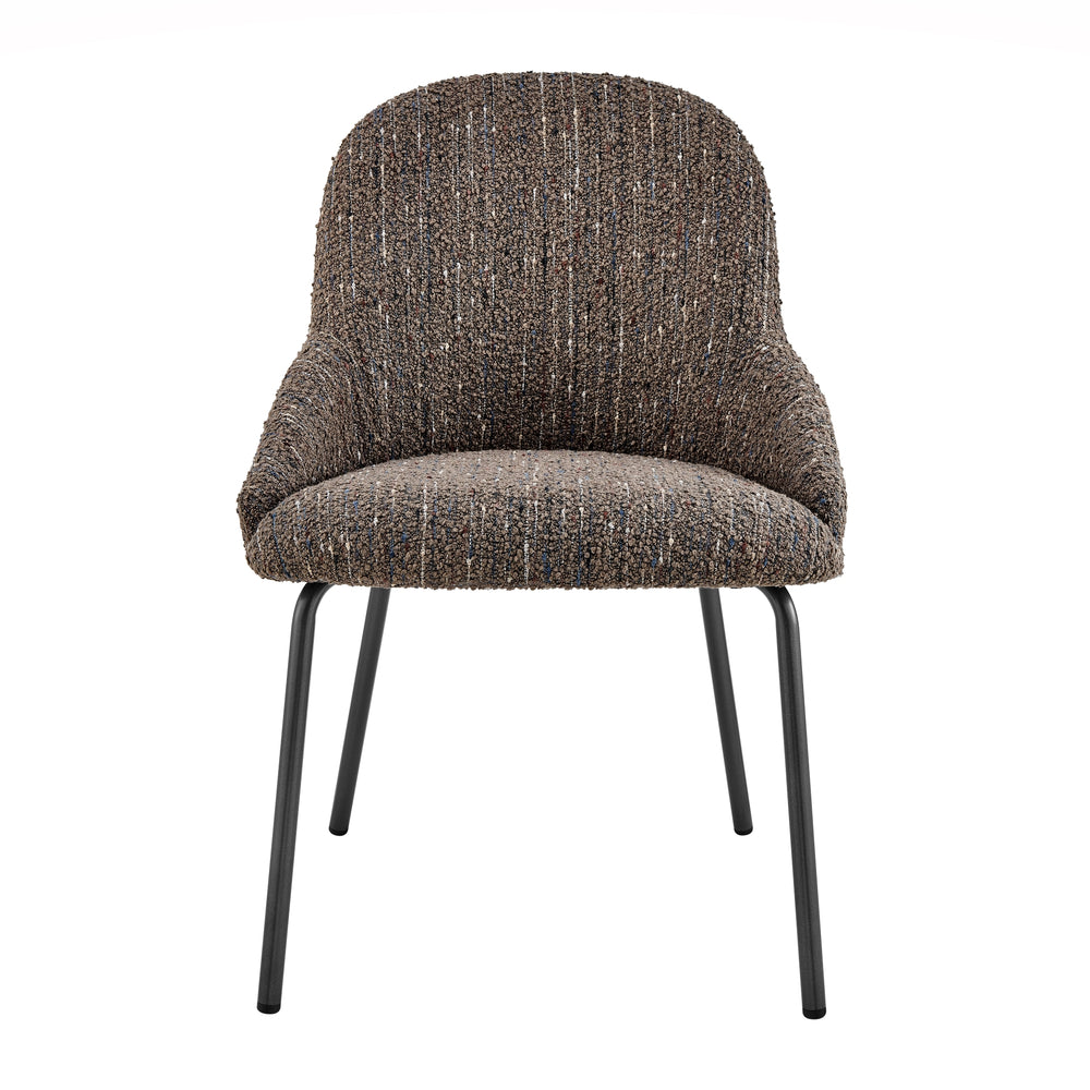 Katrisa Boucle Dining Side Chair - Zenith Brown - view 4