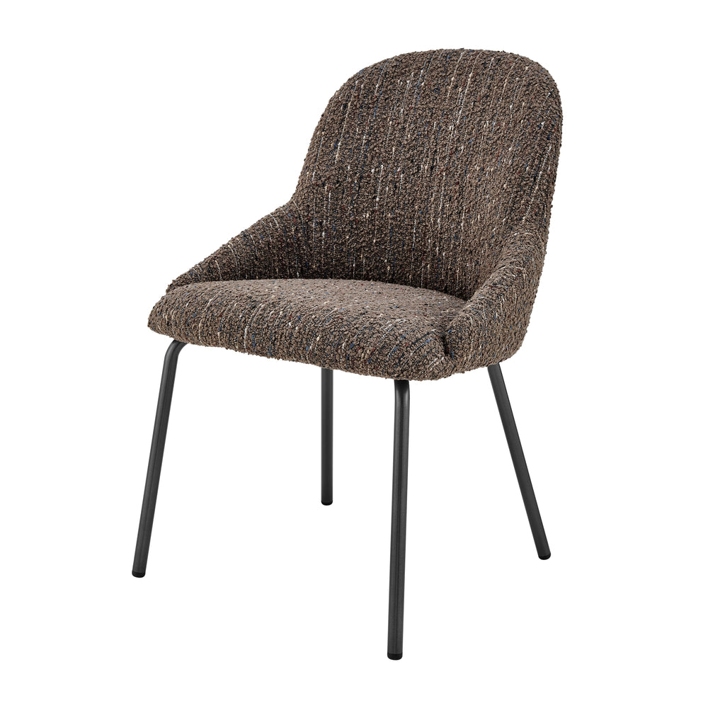 Katrisa Boucle Dining Side Chair - Zenith Brown