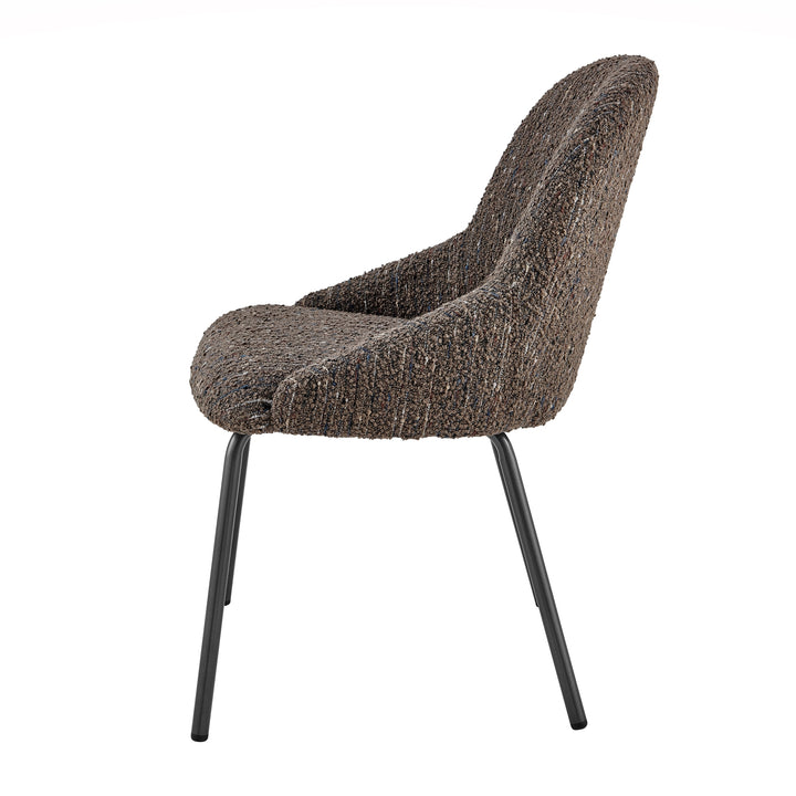 Katrisa Boucle Dining Side Chair - Zenith Brown - view 5