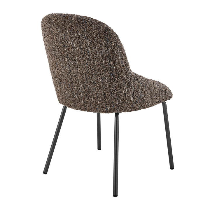 Katrisa Boucle Dining Side Chair - Zenith Brown - view 7