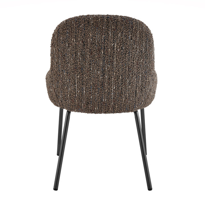Katrisa Boucle Dining Side Chair - Zenith Brown - view 6