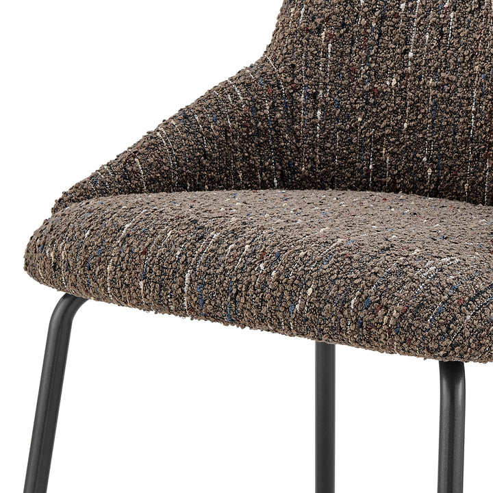 Katrisa Boucle Dining Side Chair - Zenith Brown - view 10