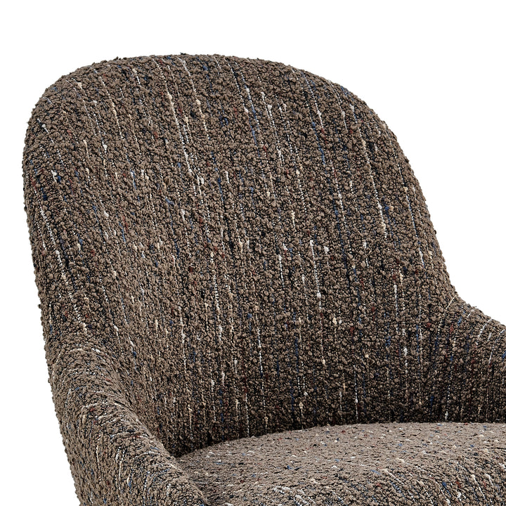 Katrisa Boucle Dining Side Chair - Zenith Brown - view 9