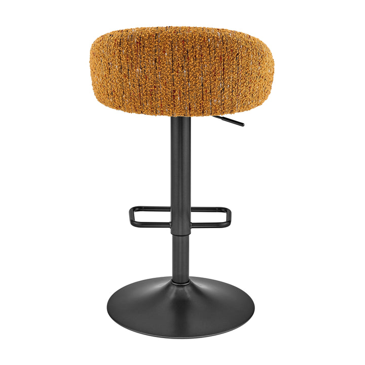 Jorrell Boucle Gaslift Swivel Bar Stool - Zenith Mustard - view 6