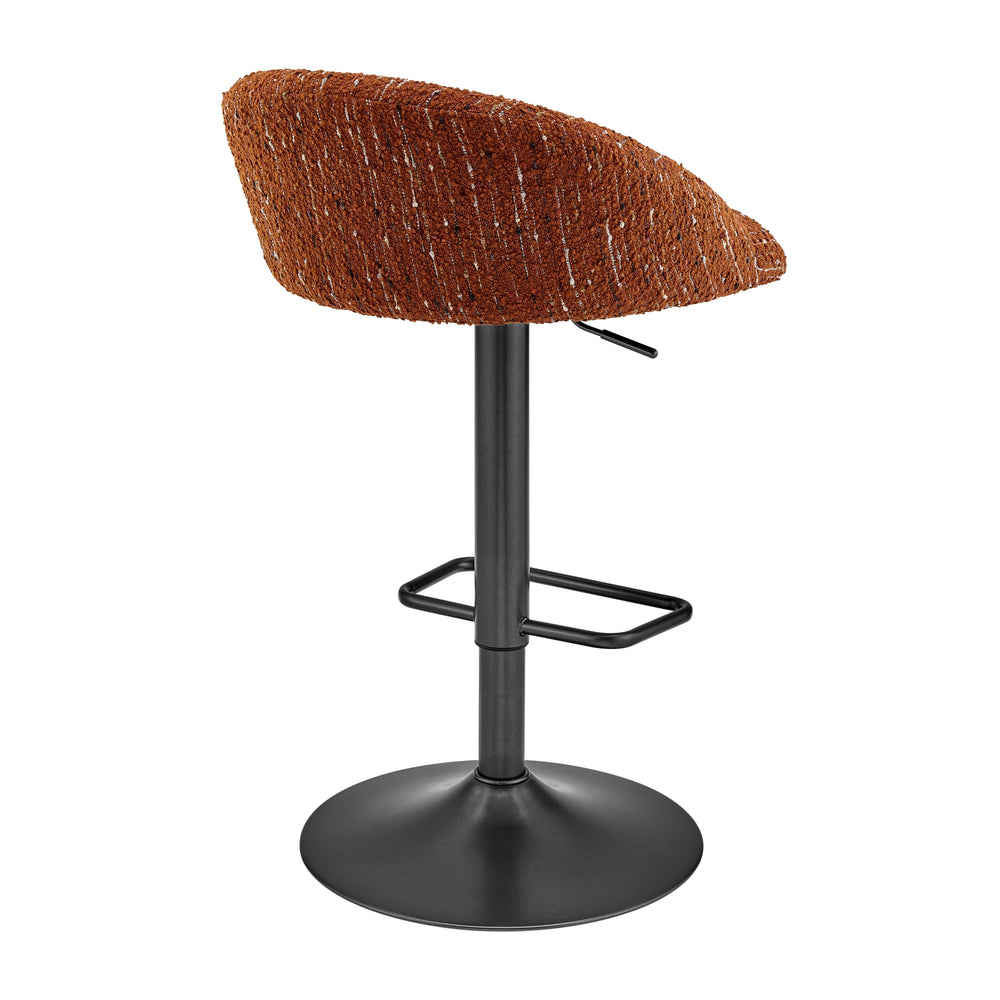 Jorrell Boucle Gaslift Swivel Bar Stool - Zenith Terracotta - view 7
