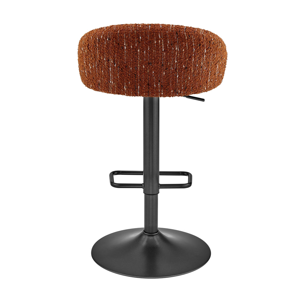 Jorrell Boucle Gaslift Swivel Bar Stool - Zenith Terracotta - view 6