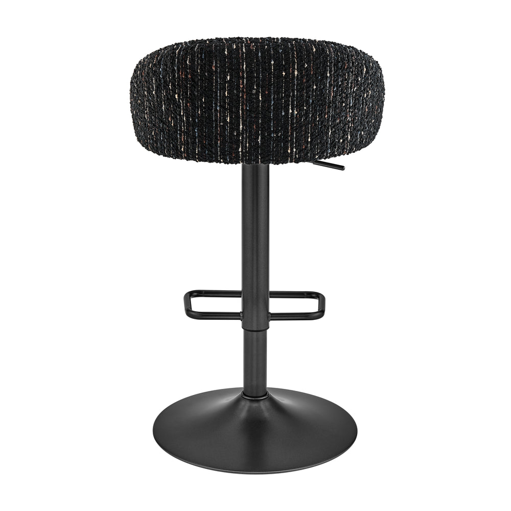 Jorrell Boucle Gaslift Swivel Bar Stool - Zenith Black - view 6