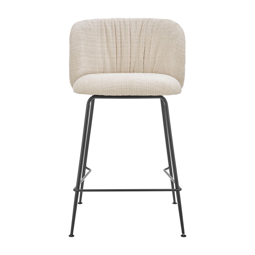 Millie Chenille Counter Stool - Canova Ivory - view 4