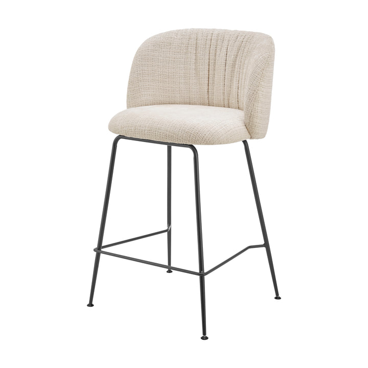 Millie Chenille Counter Stool - Canova Ivory
